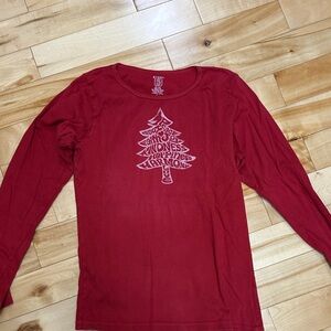 Red Long Sleeve Graphic Tee